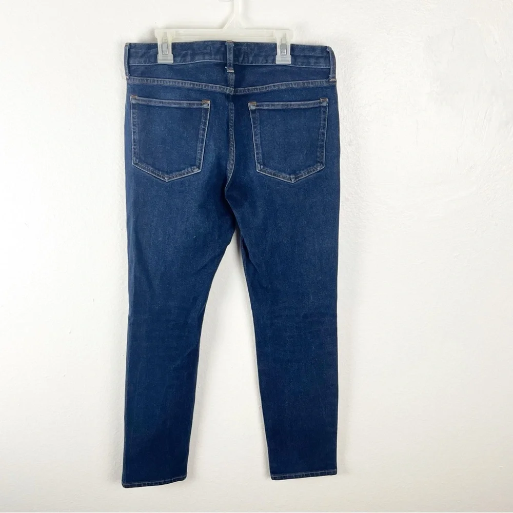 EVERLANE Dark Wash Straight Leg Five Pockets Uniform Jeans, Size 30 x 30